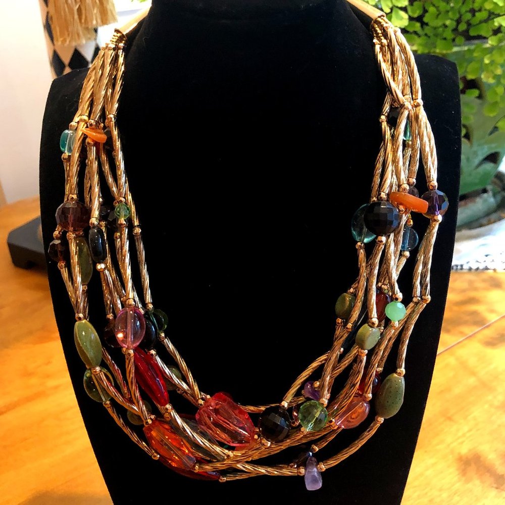 NWOT - FREE SHIPPING - Louis Dell'Olio  Multi-colored Carnival Necklace